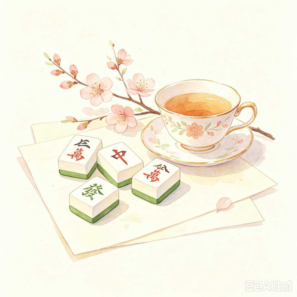 mini travel mahjong set lightweight